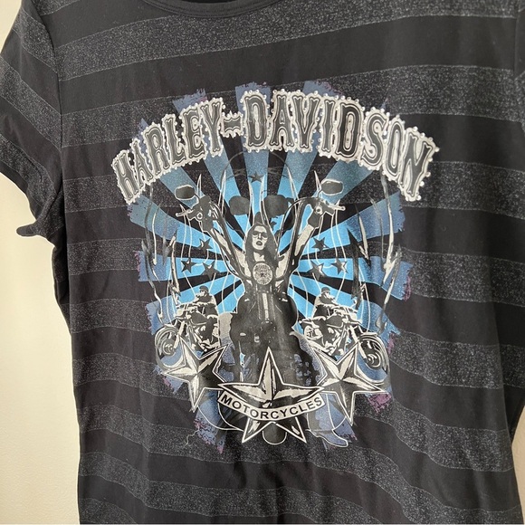 Harley-Davidson Black Striped Graphic T-Shirt - Picture 3 of 6